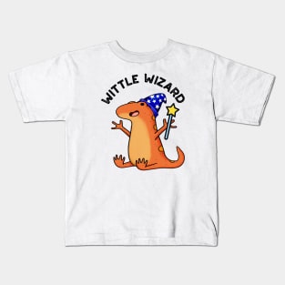 Wittle Wizard Funny Lizard Puns Kids T-Shirt